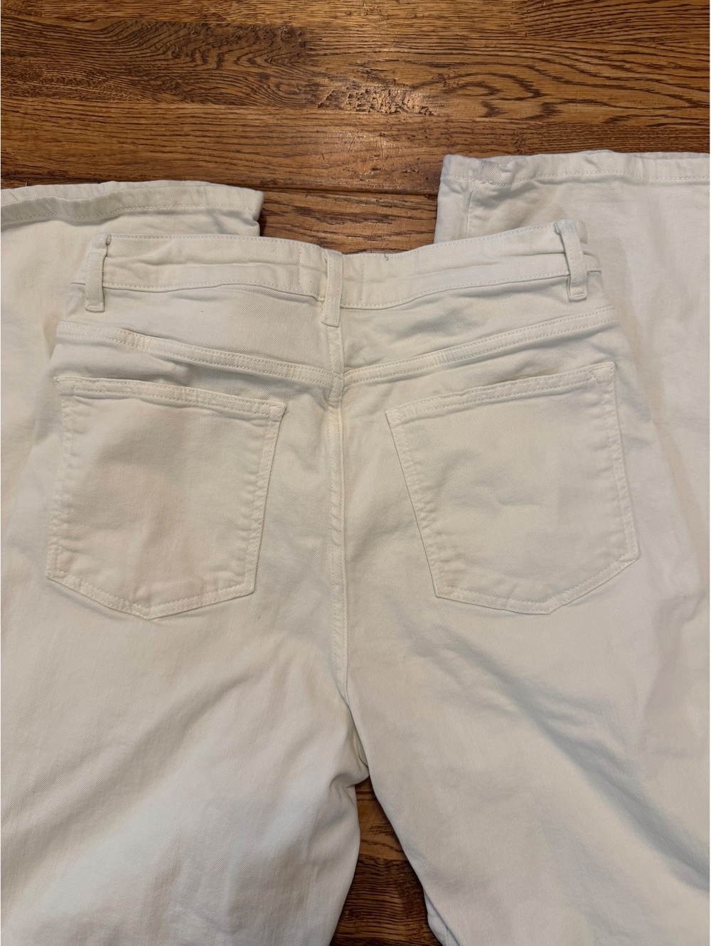 LOLA Jeans Milan High Rise Wide Leg Ivory Flat Pocket Denim Women’s 70s Luxury - Picture 8 of 9